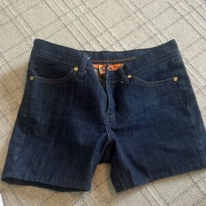 Tory Burch Dark Blue Denim Women's Shorts
